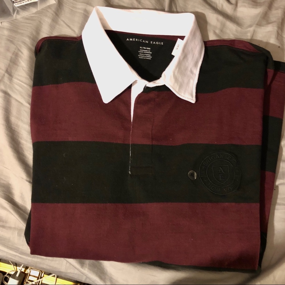 American Eagle Mens Long sleeve Collared Shirt